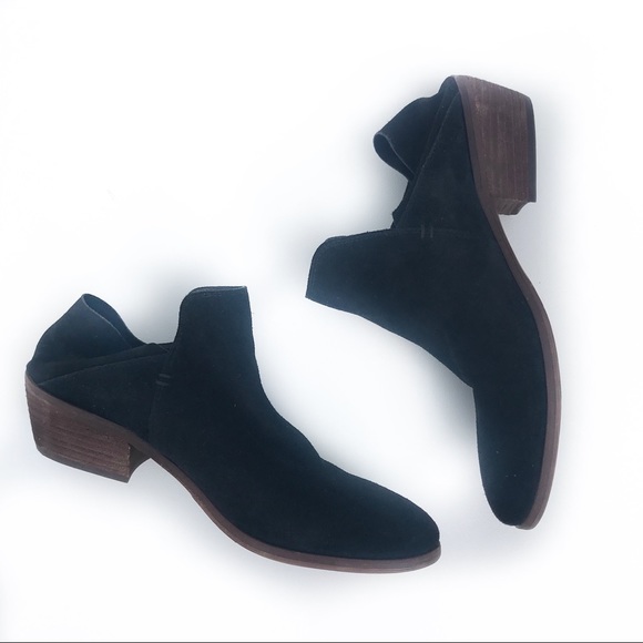 Sam Edelman Black Suede Convertible Ankle Boots - Picture 2 of 4